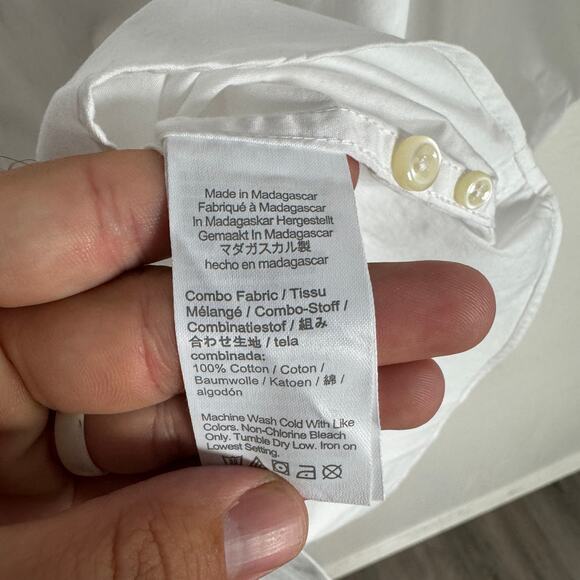 J.Crew Classic Secret Wash Cotton Poplin Shirt Mens M White Button Down BW443 LS - Picture 8 of 9